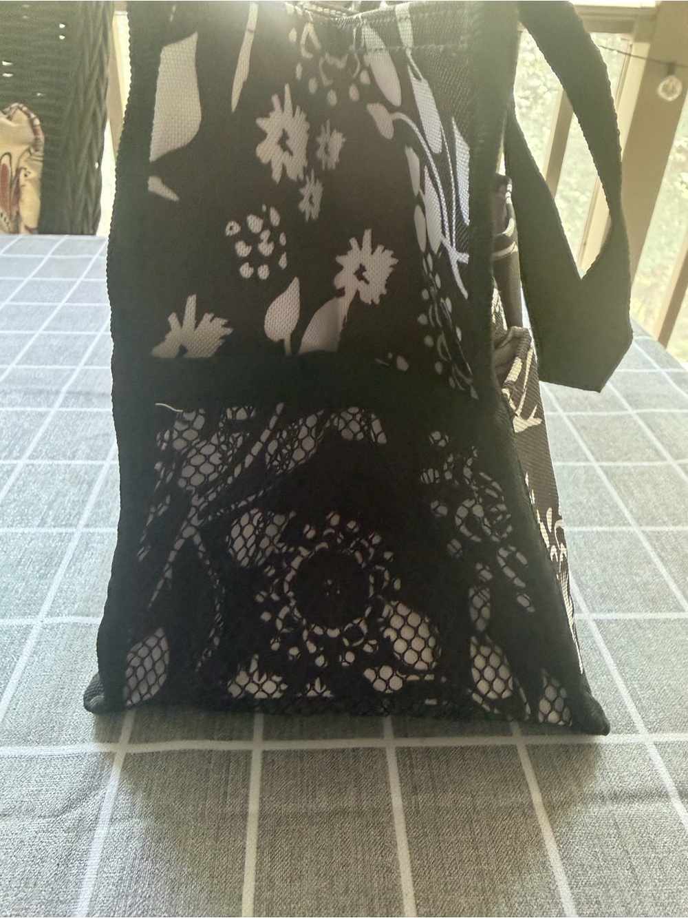 Thirty One Gifts Keep It Caddy Organizing Tote Bag Black Floral Brushstrokes - Picture 5 of 10
